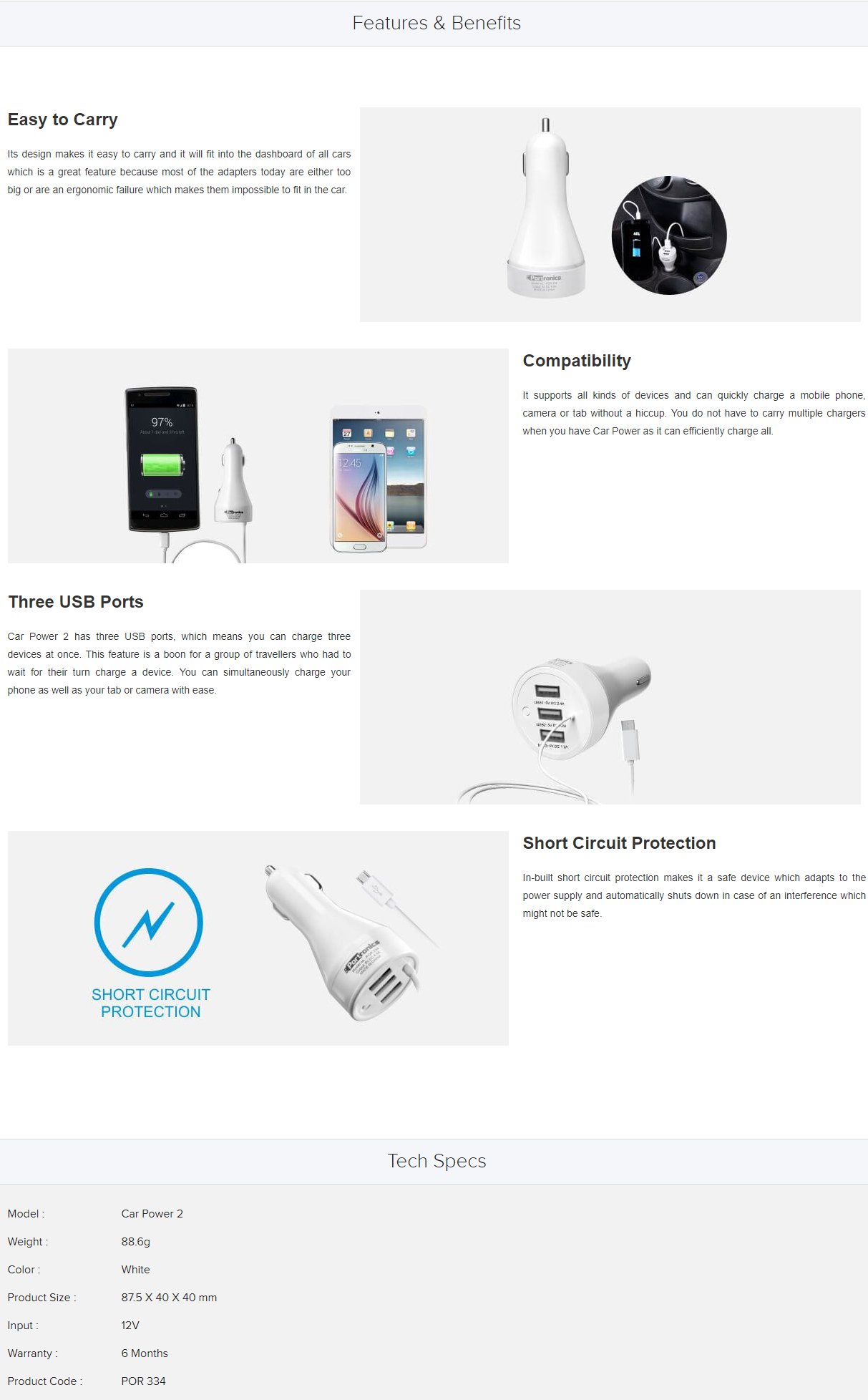 portronics-car-power-2-car-charger-specification